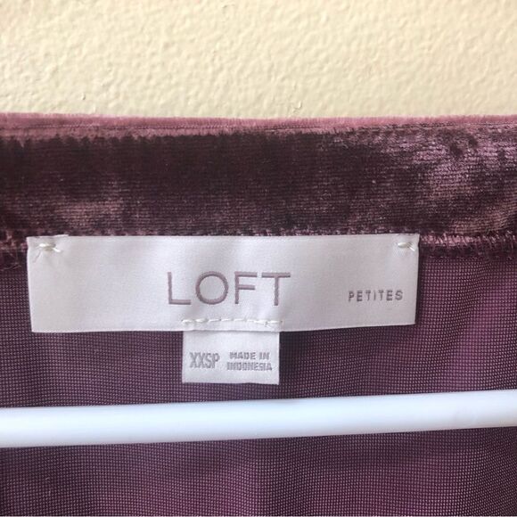 Loft Velvet Puff Sleeve Top - Picture 5 of 7